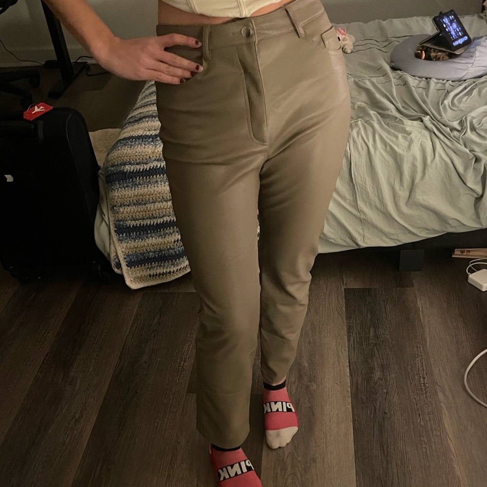 H&M faux leather pants